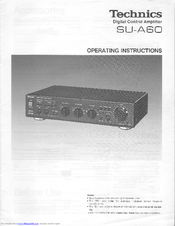 Technics SU-A60 Operating Instructions Manual