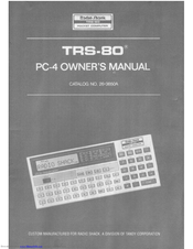 Radio Shack TRS 80 PC-4 Owner's Manual
