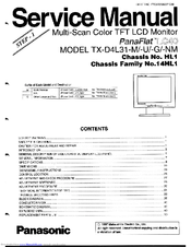 Panasonic PanaFlat LC40 TX-D4L31-U Service Manual