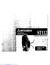 Mitsubishi ST112 Operating Instructions Manual