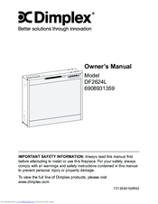 Dimplex DF2624L Owner's Manual