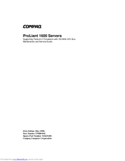 Compaq ProLiant 1600 Maintenance And Service Manual