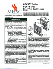 MHSC CDVR33N/PE7 Installation And Operating Instructions Manual