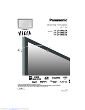 Panasonic Viera TH-L19X10AK Operating Instructions Manual