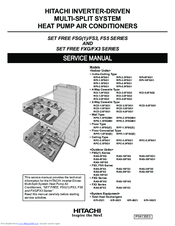 Hitachi RAS-16FSG Service Manual