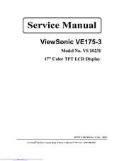ViewSonic VE175-3-1 VS 10231 Service Manual