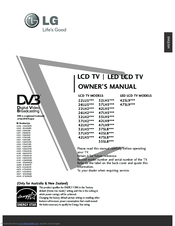 LG 47SL8*** series Owner's Manual
