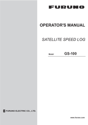 Furuno GS-100 Operator's Manual