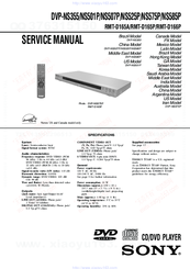 Sony DVP-NS575P Service Manual