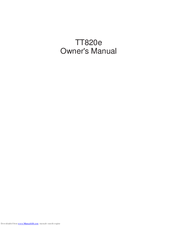 NEC TT820e Owner's Manual