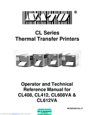 Sato CL408 Operator And Technical Reference Manual