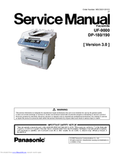 Panasonic DP-180 Service Manual