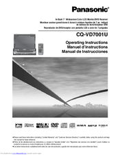 Panasonic CQVD7001U - CAR A/V DVD NAV Operating Instructions Manual