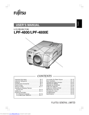 Fujitsu LPF-4800 User Manual
