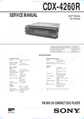 Sony CDX-4260R Service Manual