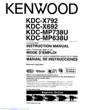 Kenwood eXcelon KDC-X792 Instruction Manual