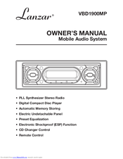 Lanzar VBD1900MP Owner's Manual