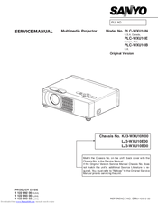 Sanyo PLC-WXU10N Service Manual