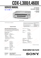Sony CDX-L460X Service Manual