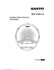 Sanyo RM-X100 Instruction Manual
