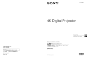 Sony SRX-T423 Operating Instructions Manual