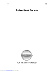 KitchenAid KSOX 9020 Instructions For Use Manual