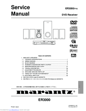 Marantz ER3000 Service Manual