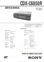 Sony CDX-C6850R Service Manual