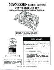 Monessen Hearth VWF18 Installation And Operating Instructions Manual