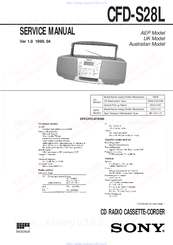 Sony CFD-S28L Service Manual