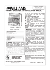 Williams 2696541 Owner's Operation And Installation Manual