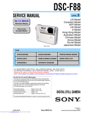 Sony DSC-F88 - Cyber-shot Digital Still Camera Service Manual