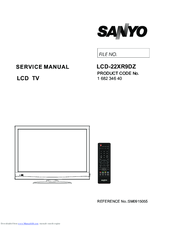Sanyo LCD-22XR9DZ Service Manual