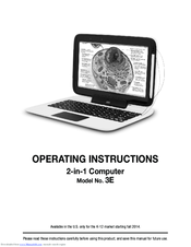 Panasonic 3E Operating Instructions Manual