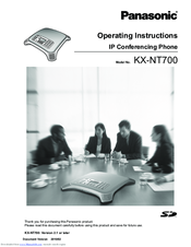 Panasonic VoiceSonic KX-NT700 Operating Instructions Manual