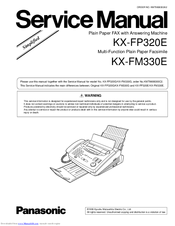 Panasonic KX-FM330E Service Manual