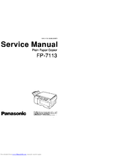 Panasonic FP-7113 Service Manual