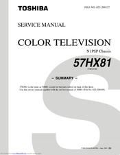 Toshiba 57HX81 Service Manual