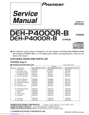 Pioneer DEH-P4000R-BX1PEW Service Manual