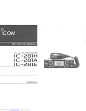 Icom IC-281E Instruction Manual