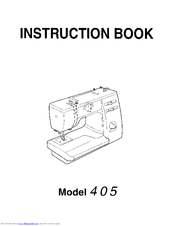 Janome 405 Instruction Book