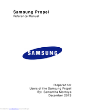 Samsung Propel Reference Manual