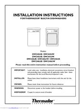 Thermador DW244UB Installation Instructions Manual