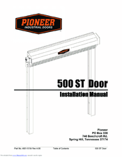 Pioneer 500 ST Installation Manual