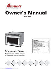 Amana AEC2000 Owner's Manual
