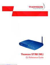 THOMSON SpeedTouch ST780 WL DXT Cli Reference Manual