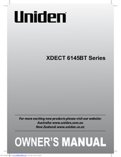 Uniden XDECT 6145BT Series Owner's Manual