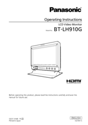 Panasonic BT-LH910G Operating Instructions Manual