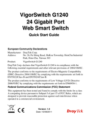 Draytek VigorSwitch G1240 Quick Start Manual