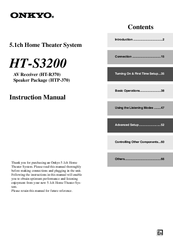 Onkyo HT S3200 Instruction Manual
